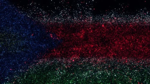 Dynamic Colorful Particle Stream Abstract Background