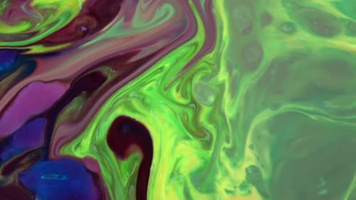 Abstract Swirling Colors of Paint
