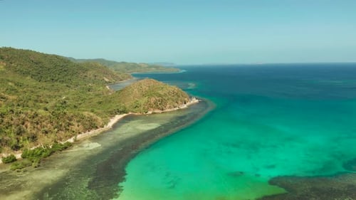 Tropical Island with Blue Lagoon