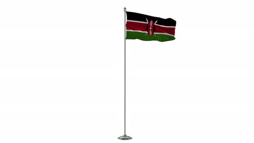 Waving Kenya National Flag Animation