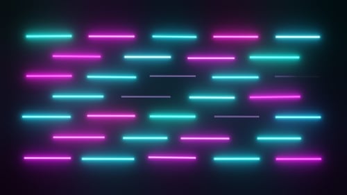 Animated Neon Lines Grid Loop Background