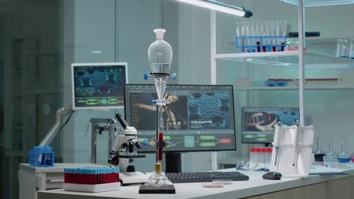 Modern Lab with Scientific Equipment and Instruments