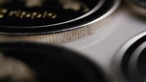 Close-Up of Ripple Cryptocurrency Coins