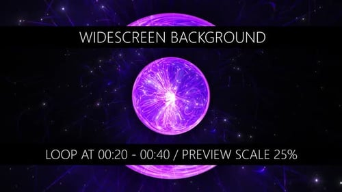 Abstract Purple Energy Orb Pulsating Loop Background