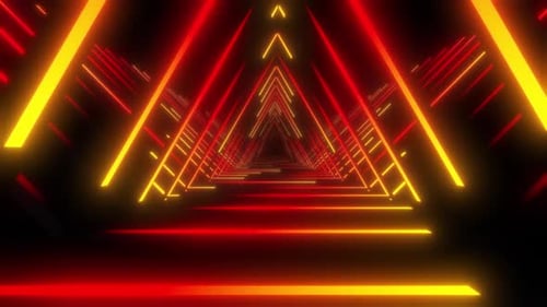 Abstract Orange Neon Loop Pack 4k