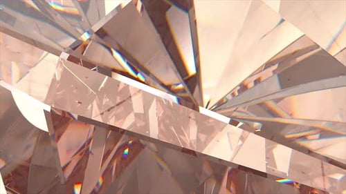 Abstract Crystal Facets Light Reflection Seamless Loop Background