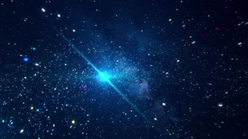 Espace cosmique abstrait avec des étoiles brillantes