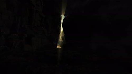 Dramatic Light Rays Reveal Cross in Holy Cave