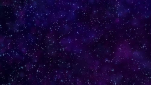 Blue Nebula Stars Field Travel Motion Loop Background