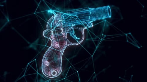 Flare Gun Hologram Close Up 4k