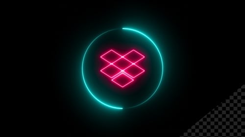 Neon Glowing Circle Logo Reveal Animation