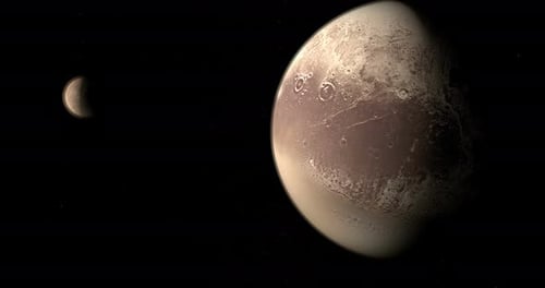 Satellit Charon umkreist um Pluto
