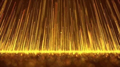 Lignes de particules d'or en hausse