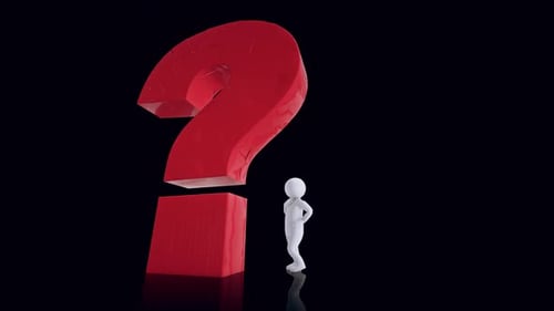 A Man Icon In Thought Is Above The Question Mark Decision Making 4k