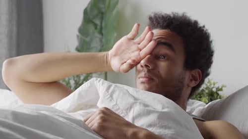 Black Man Waking Up Early