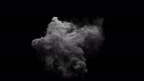Realistic Smoke Burst Alpha Channel Effect
