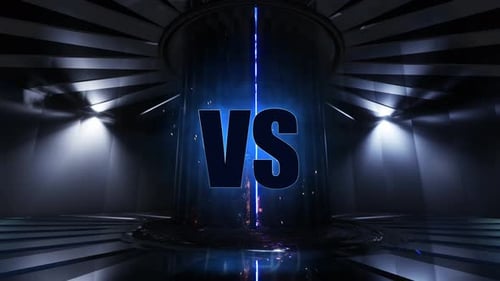 Futuristic Blue Neon VS Title Reveal