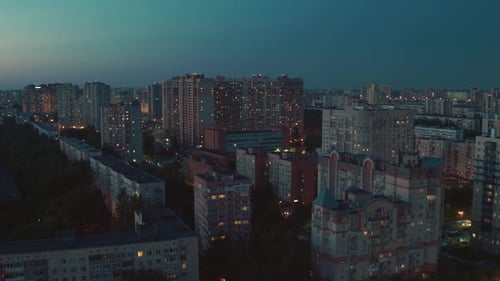Aerial View Of The Night St. Petersburg