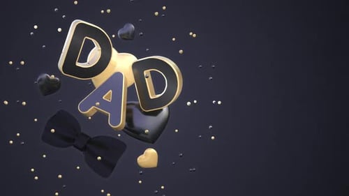 Father's Day, loop animation 3d