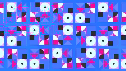 Seamless Looping Abstract Geometric Shapes Pattern Background