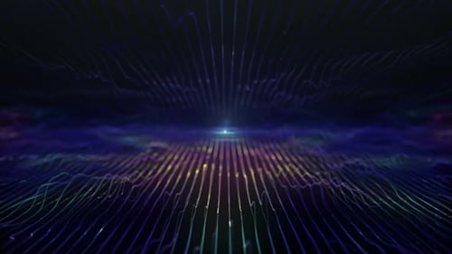 Abstract Digital Wave Lines Background Animation