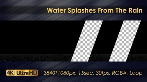 Water Splashes From The Rain