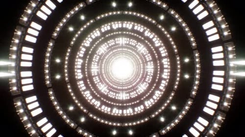 Glowing Lights Tunnel 4K Loop 03