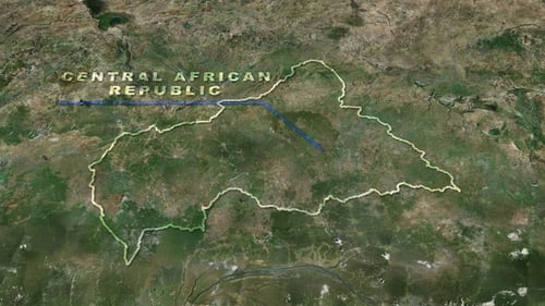 Animated Satellite Map Zoom to Central African Republic