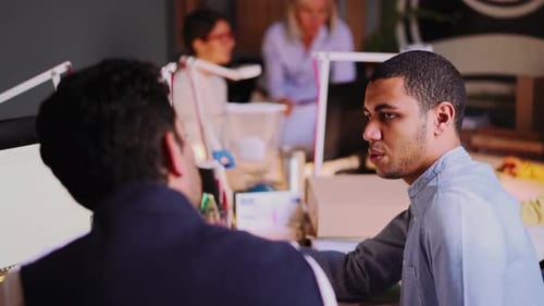 Group of people working in a creative office