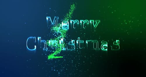 Illustration of christmas greeting with merry christmas message 4k
