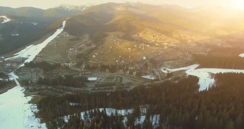 Ski Resort in Mountains