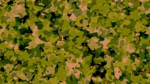 Dynamic Green Camouflage Pattern Seamless Loop Background