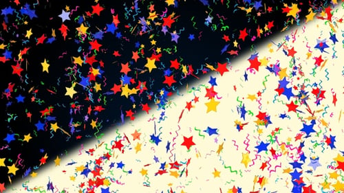 Confettis aux étoiles colorées