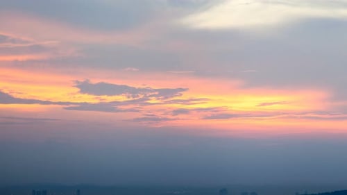 Kuala Lumpur Sunset Sunshine Timelapse Panorama