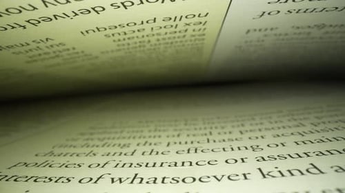 Close-up View Through Open Book Pages