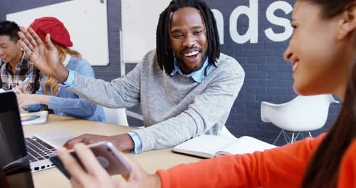 Creative Professionals Collaborate in Modern Office