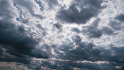 Dramatic Time Lapse of Gray Clouds
