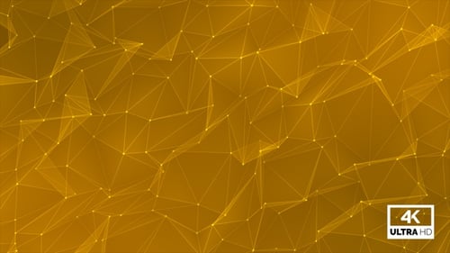 Abstract Golden Plexus Network Tech Background Animation