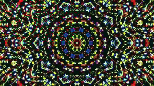 Colorful Glitch Kaleidoscope Abstract Pattern Background Loop