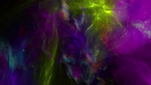Colorful Abstract Nebula Swirl Space Background Loop