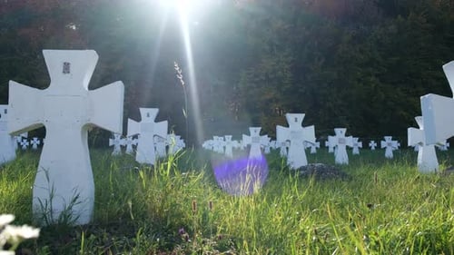Cemetery with Crosses for Soldiers of the World War of the Ukrainian Division of Galicia