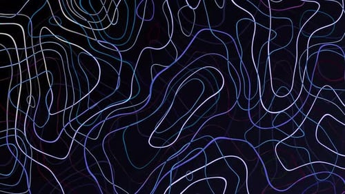 Abstract Glowing Fluid Lines Seamless Loop Background