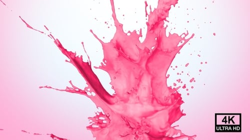 Erdbeer-Milchshake Splash 4K