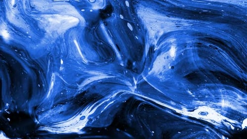 Abstract Blue Fluid Art Swirling Motion Background