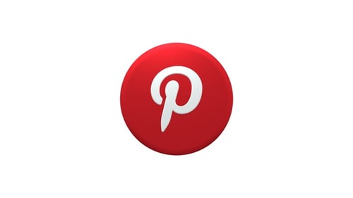 Bunter Kreis Social Media 3D Symbol Pinterest