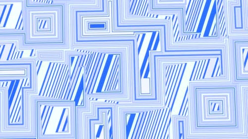 Bewegtes geometrisches Muster mit Labyrinth-Elementen