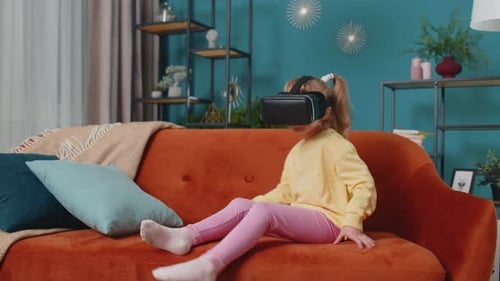 Child Enjoys Virtual Reality Headset