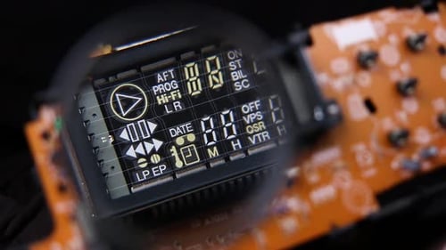 LCD Display of a Classic VCR Player 1434