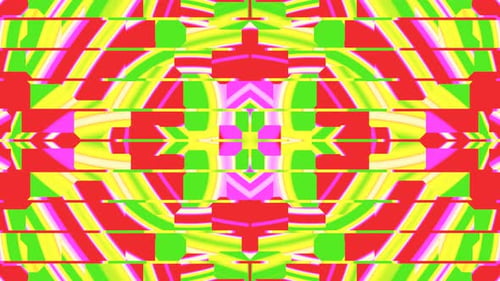 Kaleidoscope, mandala. Abstract background Equalizer DJ disco neon led lighting. 3d render music