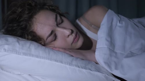 Nightmare, Sleeping Female Awakes by Scary Dream
